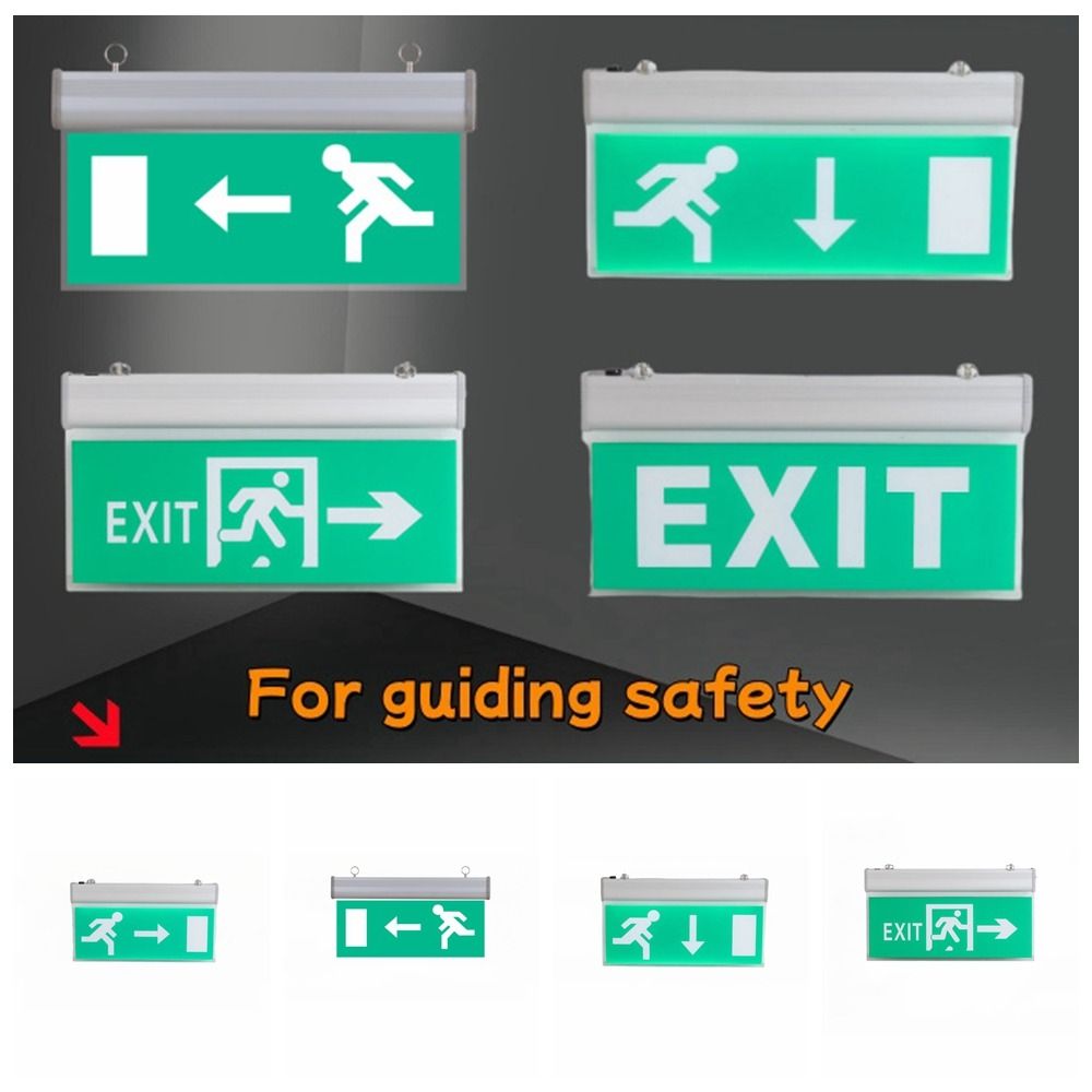 Emergency Exit Sign - Коммерческий светодиодный аварийный указатель выхода, зеленая