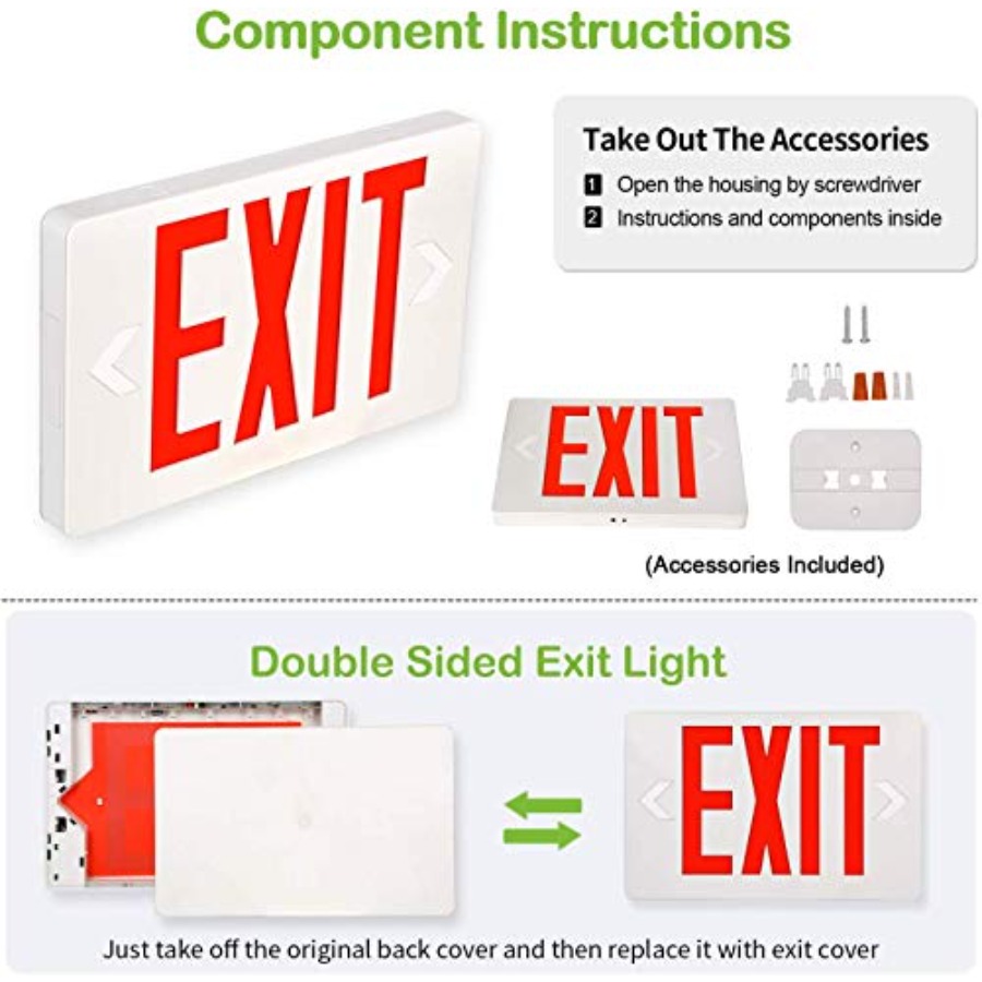 Ультратонкая светодиодная табл – обзор и цена Emergency Exit Sign