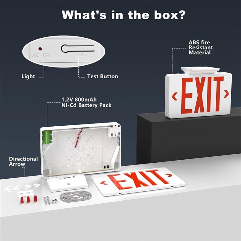 B67C, сертифицировано UL, комм – обзор и цена Emergency Exit Sign