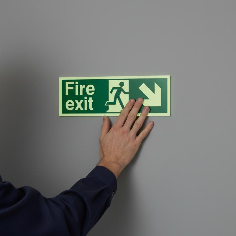 1 лист светящейся в темноте на – обзор и цена Emergency Exit Sign